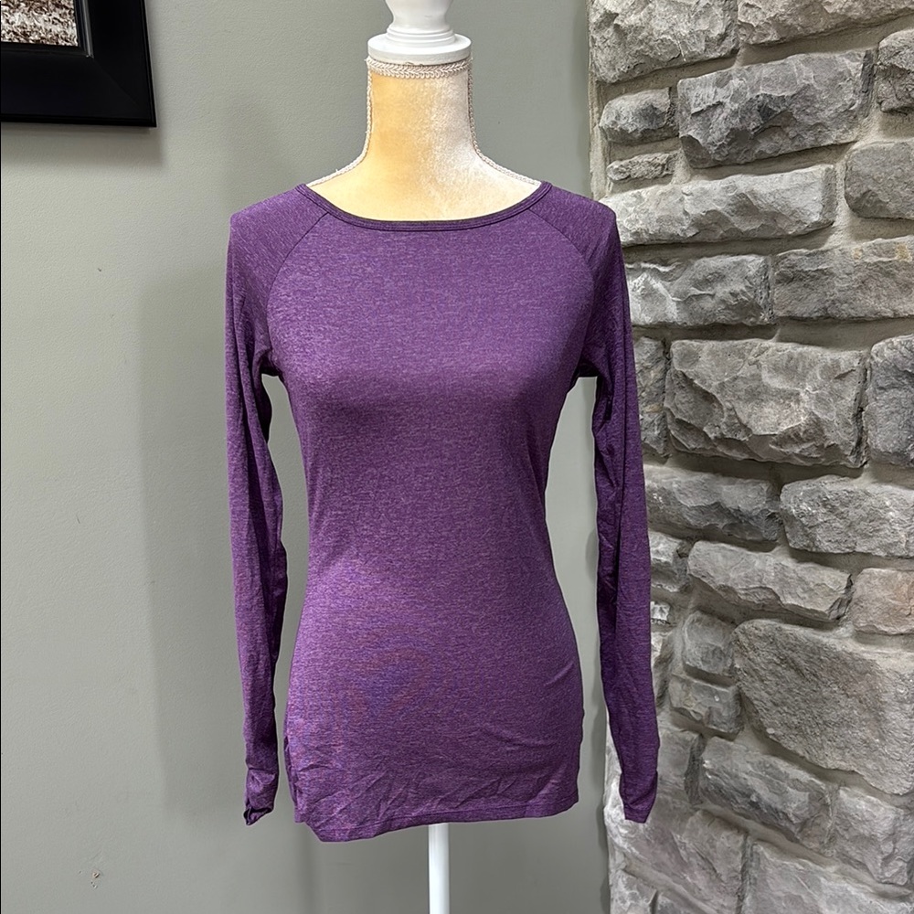 Women's Purple Long Sleeve Top, GAIAM, XS